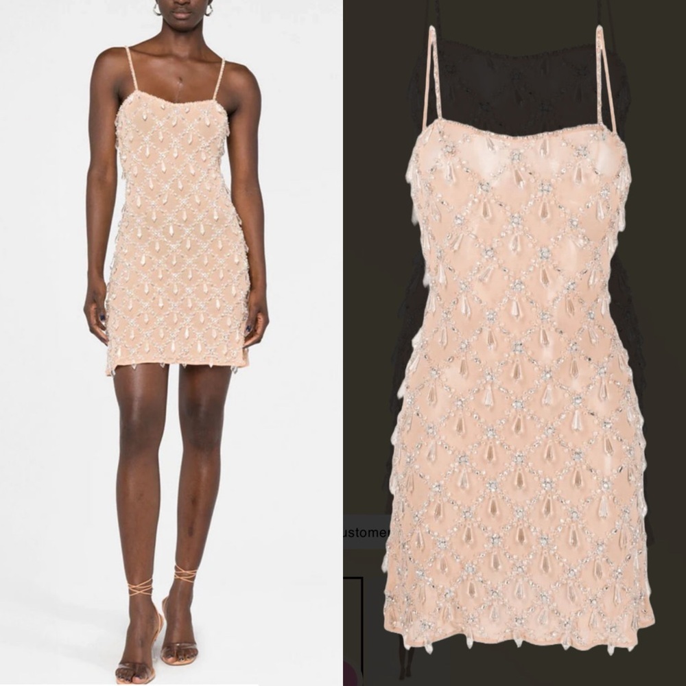 Oceanus ARABELLA crystal embellished mini dress Size Large - Picture 3 of 17